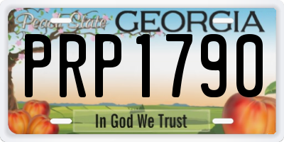 GA license plate PRP1790