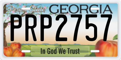 GA license plate PRP2757