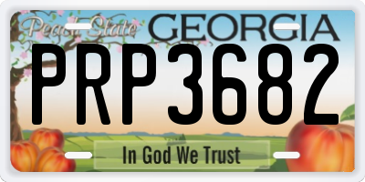 GA license plate PRP3682