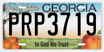 GA license plate PRP3719