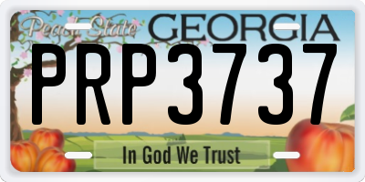 GA license plate PRP3737