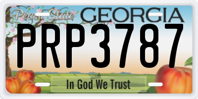 GA license plate PRP3787