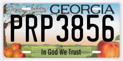 GA license plate PRP3856