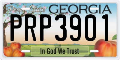 GA license plate PRP3901
