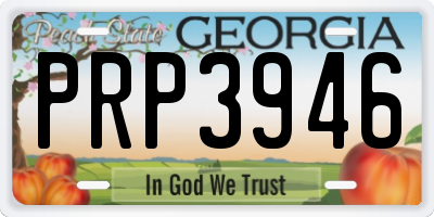 GA license plate PRP3946