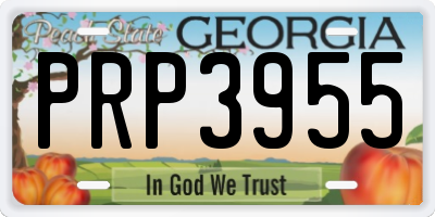 GA license plate PRP3955