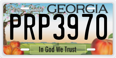 GA license plate PRP3970