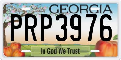 GA license plate PRP3976