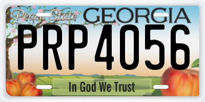 GA license plate PRP4056