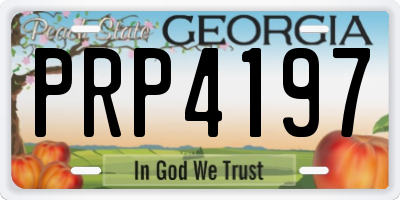GA license plate PRP4197