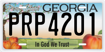 GA license plate PRP4201