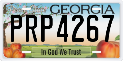GA license plate PRP4267