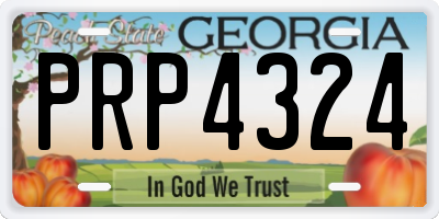 GA license plate PRP4324