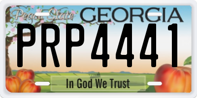 GA license plate PRP4441