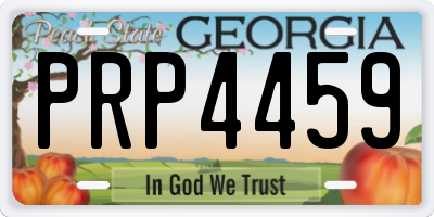 GA license plate PRP4459