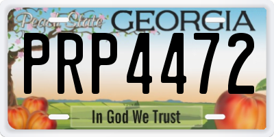 GA license plate PRP4472