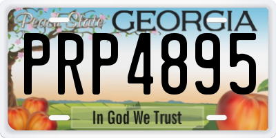 GA license plate PRP4895