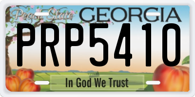 GA license plate PRP5410
