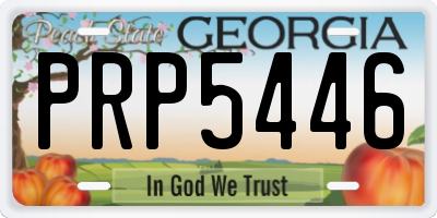 GA license plate PRP5446