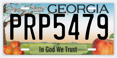 GA license plate PRP5479