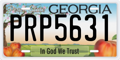 GA license plate PRP5631