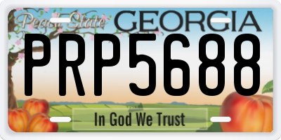 GA license plate PRP5688