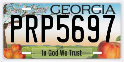 GA license plate PRP5697