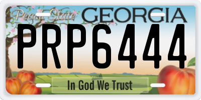 GA license plate PRP6444