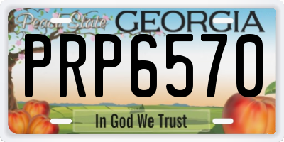 GA license plate PRP6570