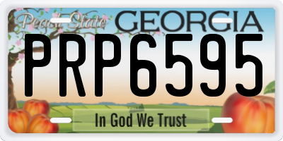 GA license plate PRP6595