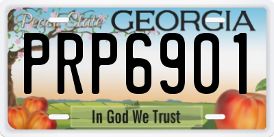 GA license plate PRP6901