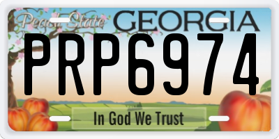GA license plate PRP6974