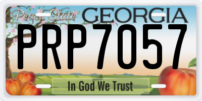 GA license plate PRP7057