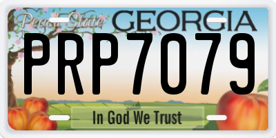 GA license plate PRP7079