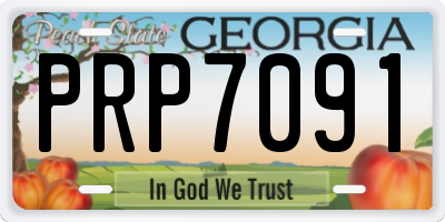 GA license plate PRP7091