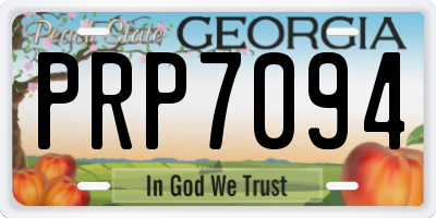 GA license plate PRP7094