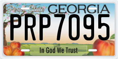 GA license plate PRP7095