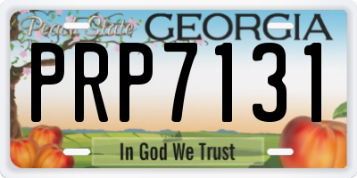 GA license plate PRP7131