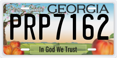 GA license plate PRP7162