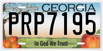 GA license plate PRP7195