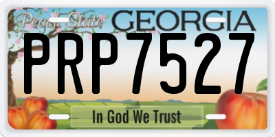 GA license plate PRP7527