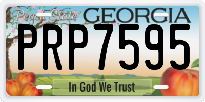 GA license plate PRP7595