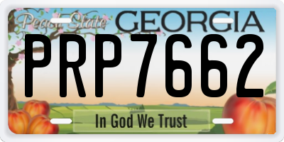 GA license plate PRP7662
