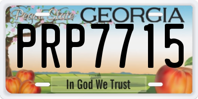 GA license plate PRP7715