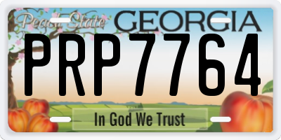 GA license plate PRP7764