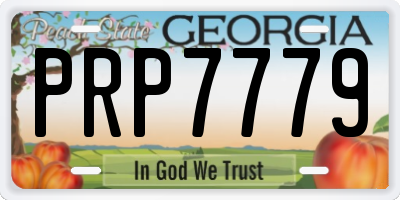 GA license plate PRP7779