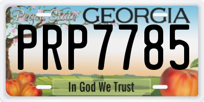 GA license plate PRP7785