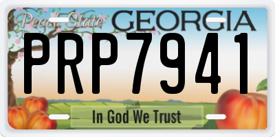 GA license plate PRP7941