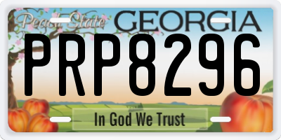 GA license plate PRP8296