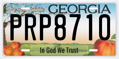 GA license plate PRP8710